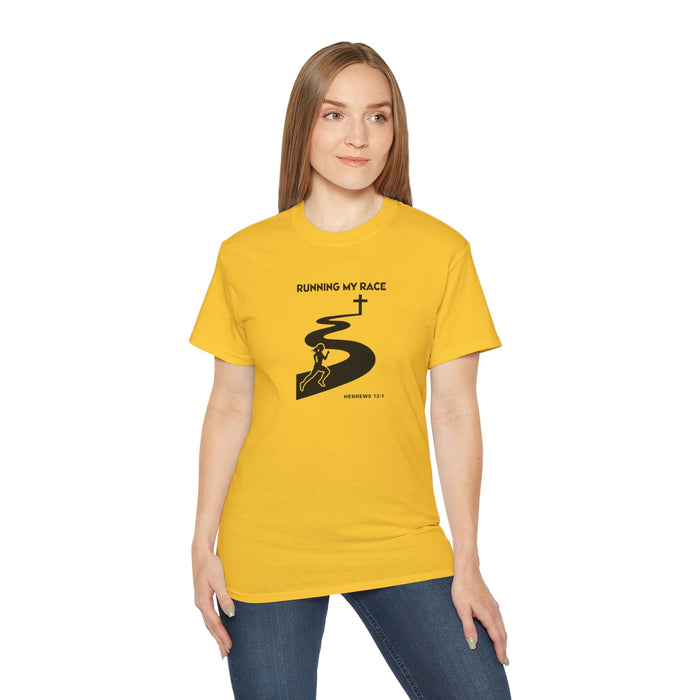 Running My Race Women’s Unisex Ultra Cotton Tee