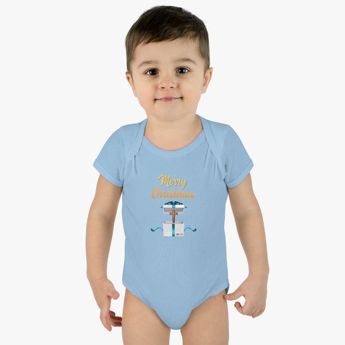 Merry Christmas Infant Rib Body Suit