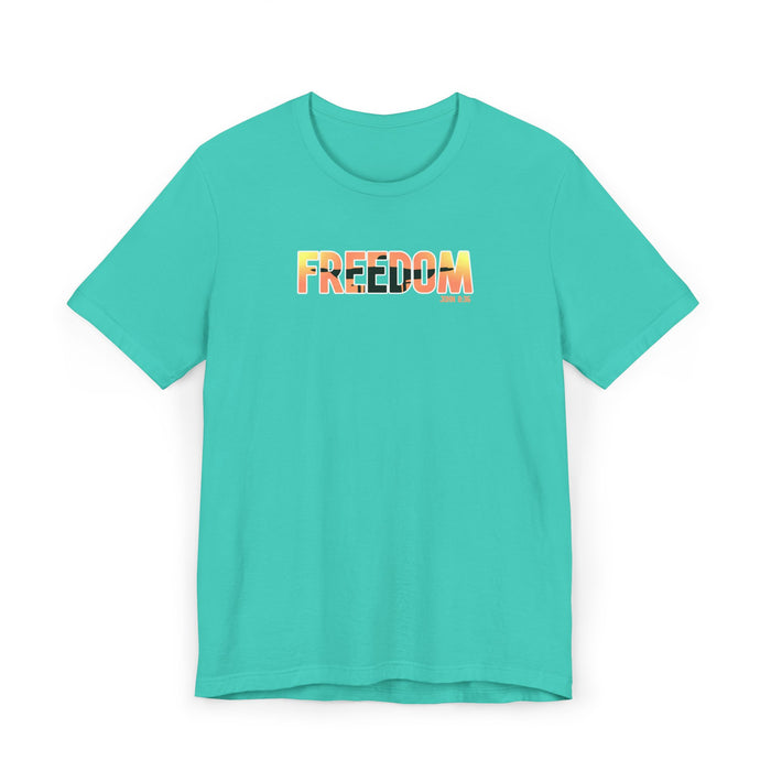 Freedom Sunset T-Shirt — Minimalist Pride Freedom Graphic Tee