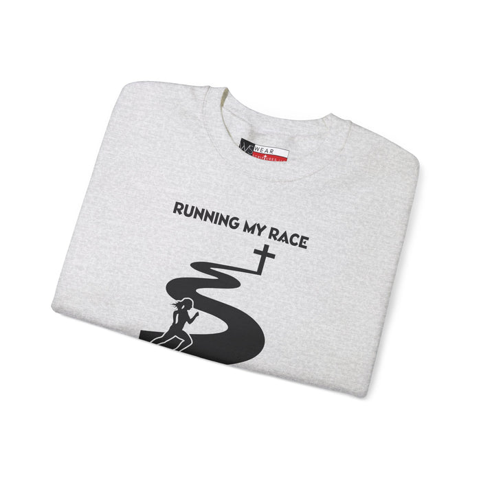 Running My Race Women’s Unisex Heavy Blend™ Crewneck Sweatshirt