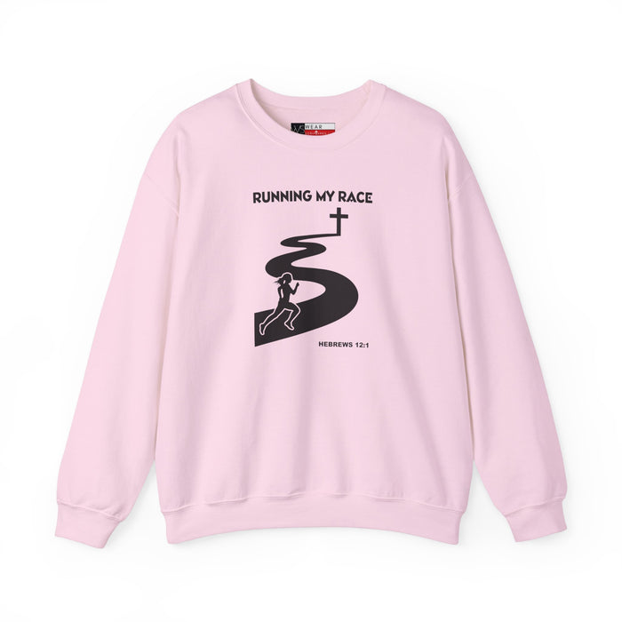 Running My Race Women’s Unisex Heavy Blend™ Crewneck Sweatshirt