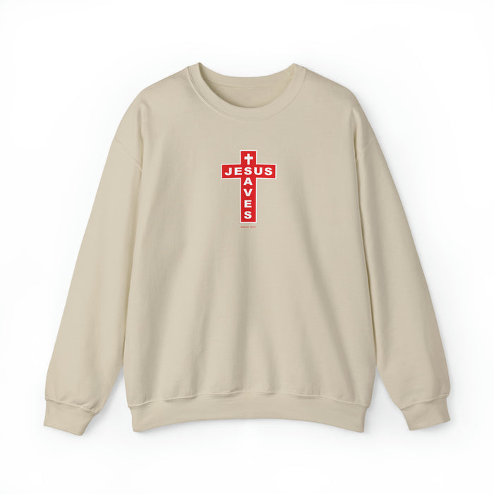 Jesus Saves Men’s Unisex Heavy Blend™ Crewneck Sweatshirt