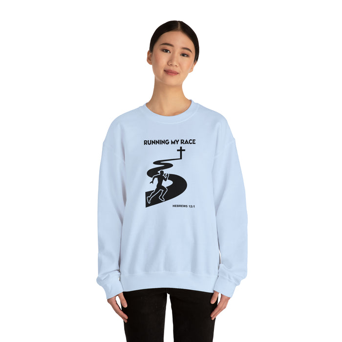 Running My Race Men’s Unisex Heavy Blend™ Crewneck Sweatshirt