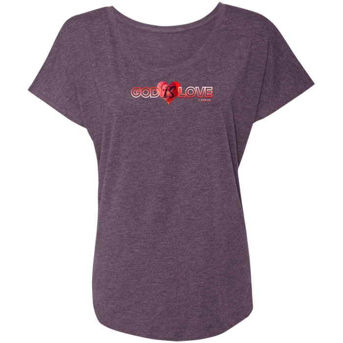 God is Love Triblend Dolman Tee