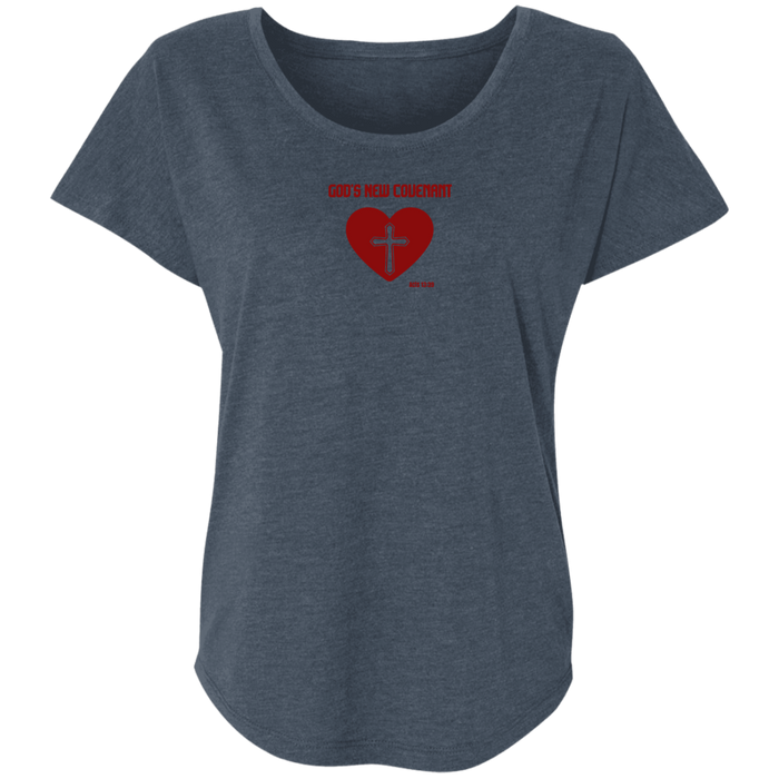 God’s New Covenant Ladies Triblend Dolman Tee