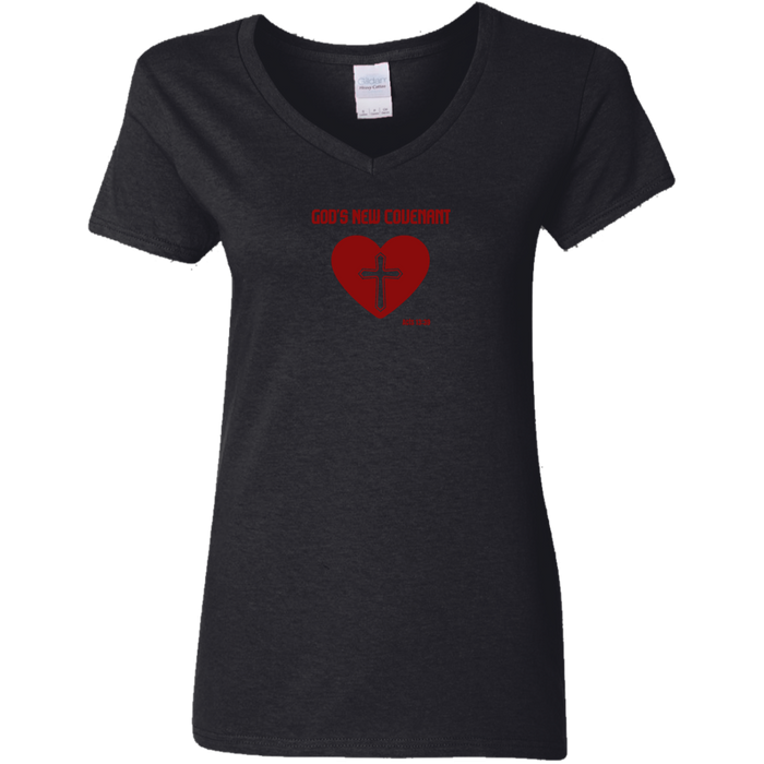 God’s New Covenant Ladies V-Neck Tee