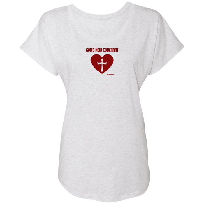 God’s New Covenant Ladies Triblend Dolman Tee