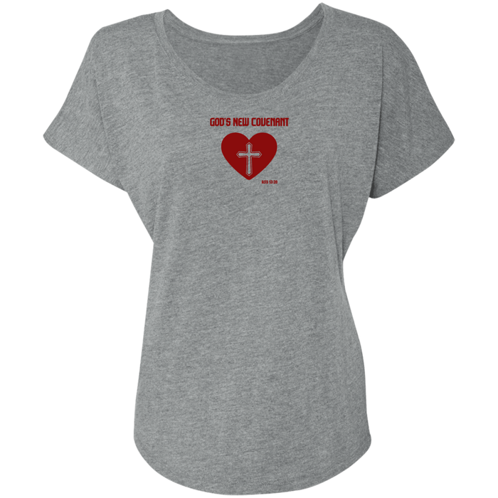 God’s New Covenant Ladies Triblend Dolman Tee