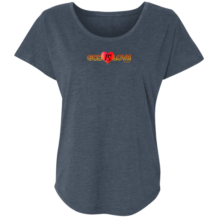 God is Love Ladies Triblend Tee