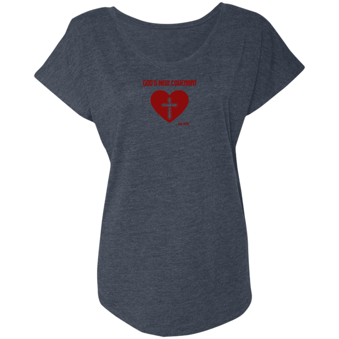 God’s New Covenant Ladies Triblend Dolman Tee