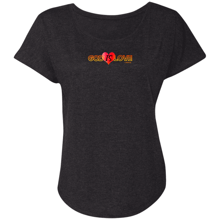 God is Love Ladies Triblend Tee