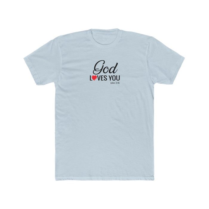 God loves You Men's Cotton Crew Tee