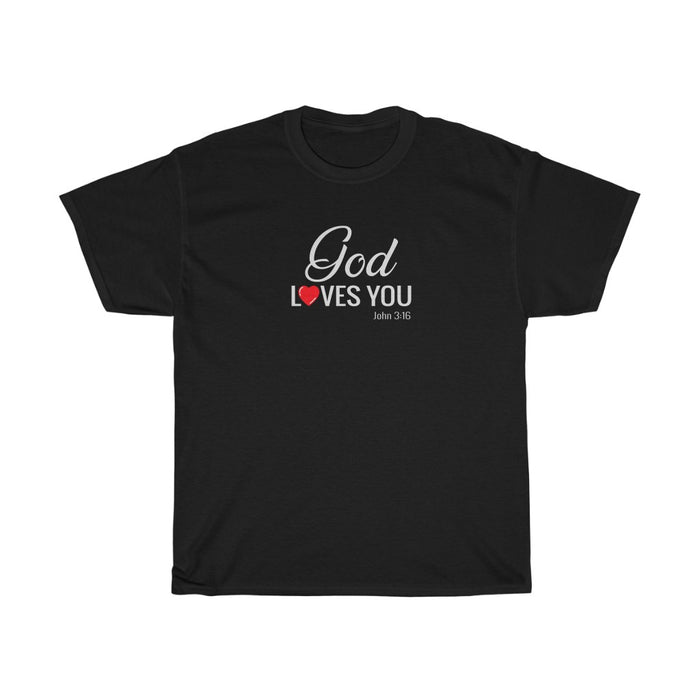 God Loves You Women Unisex Heavy Cotton Tee