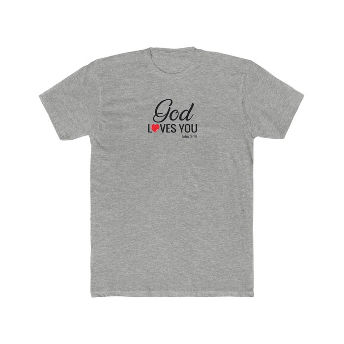 God loves You Men's Cotton Crew Tee