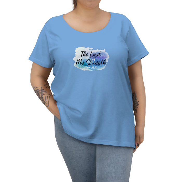 The Lord is My Strength Women's Curvy Tee