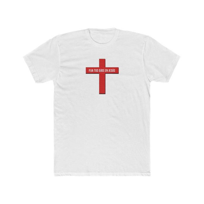 Fija Tus Ojos En Jesús Men’s Cotton Crew Tee