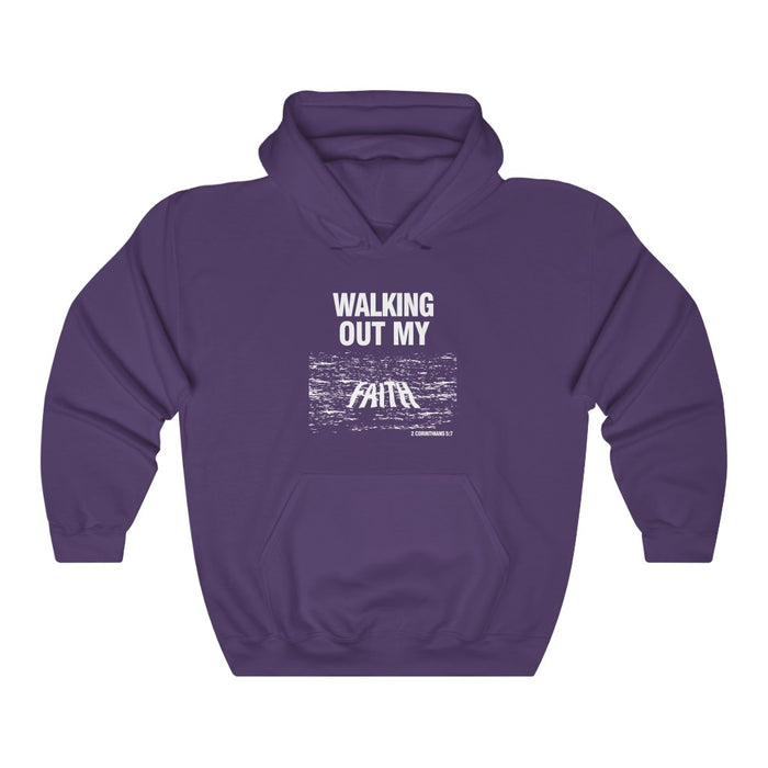 Walking Out My Faith Men’s Unisex Heavy Blend™ Hooded Sweatshirt