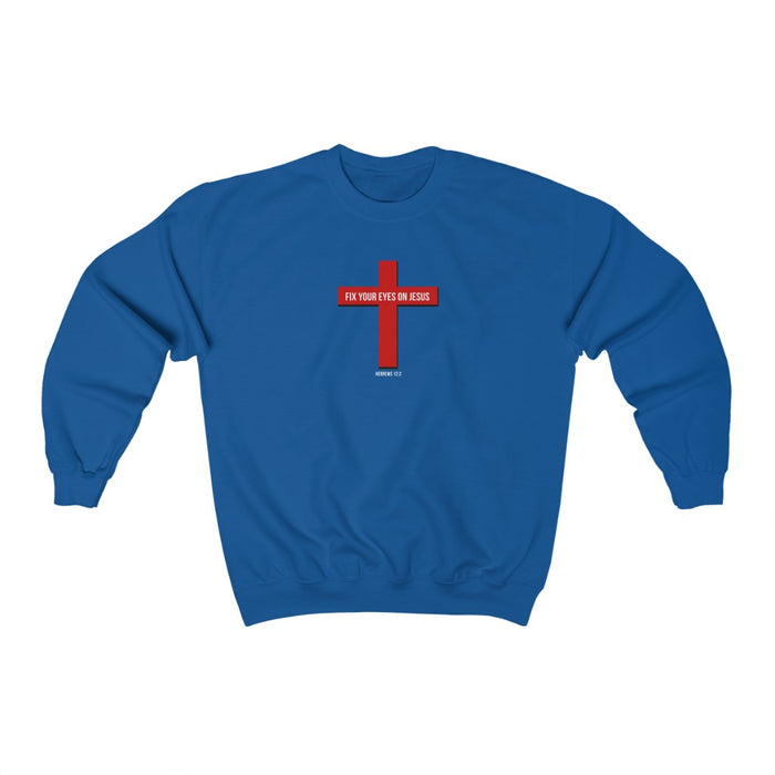 Fix Your Eyes on Jesus Men Unisex Heavy Blend™ Crewneck Sweatshirt