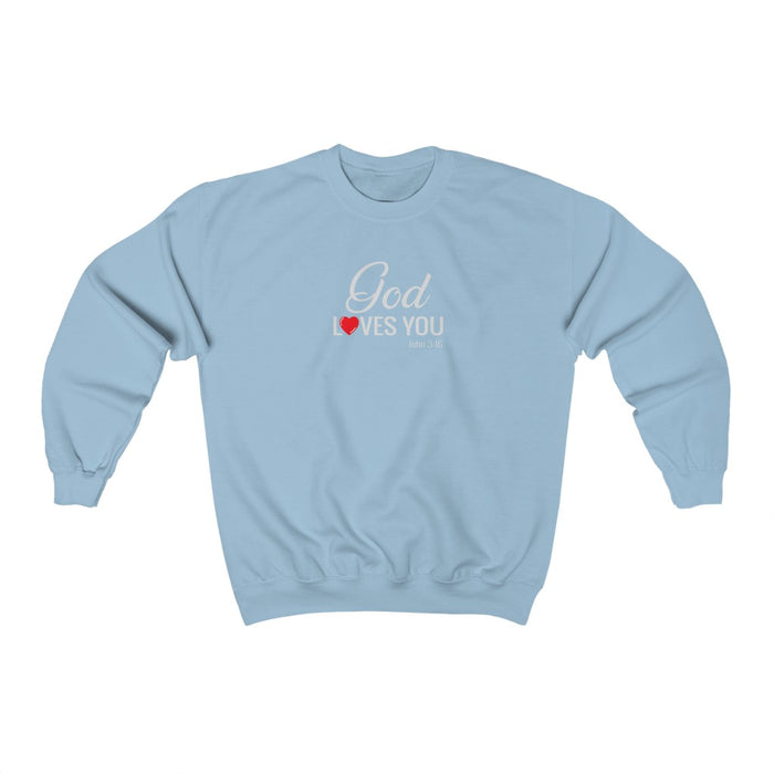 God Loves You Women Unisex Heavy Blend™ Crewneck Sweatshirt