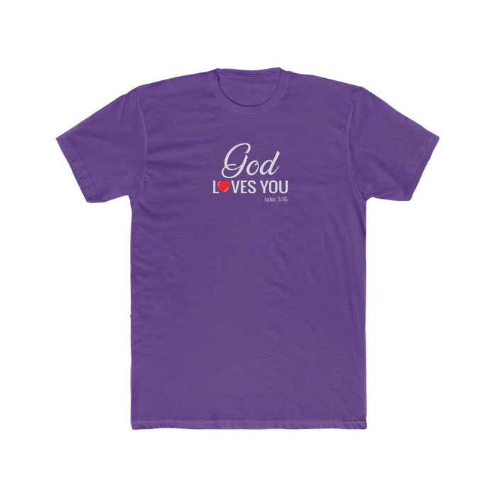 God Loves You Men's Cotton Crew Tee