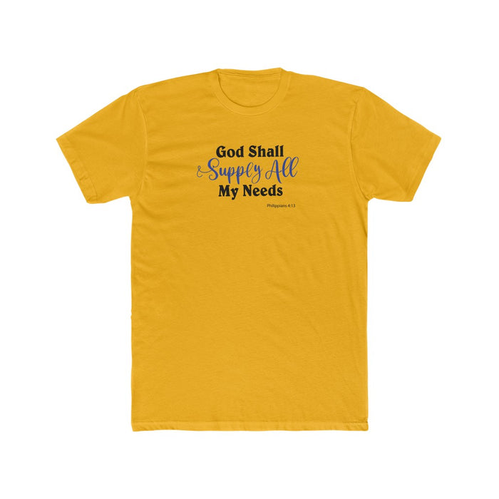 God Shall Supply All My Needs Men's Cotton Crew Tee