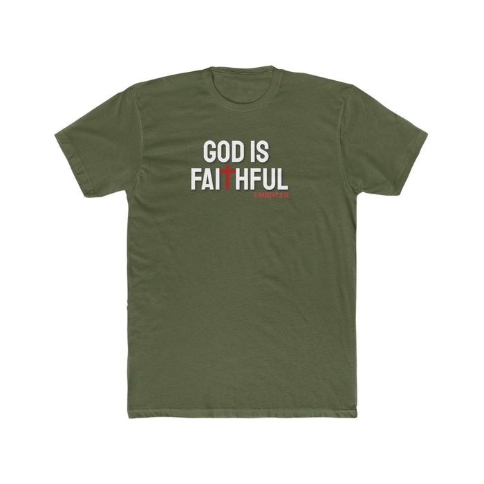 God is Faithful Men's Cotton Crew Tee