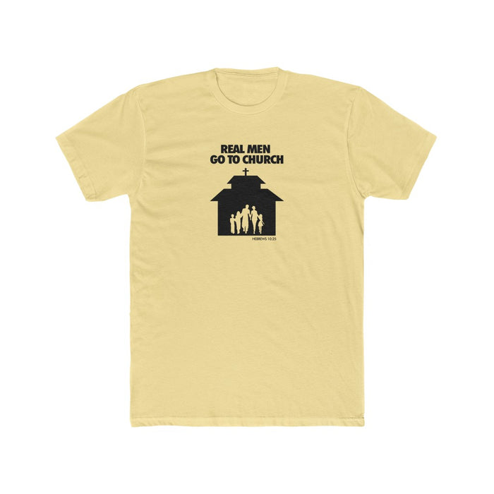 Real Men Go To Church Men's Cotton Crew Tee