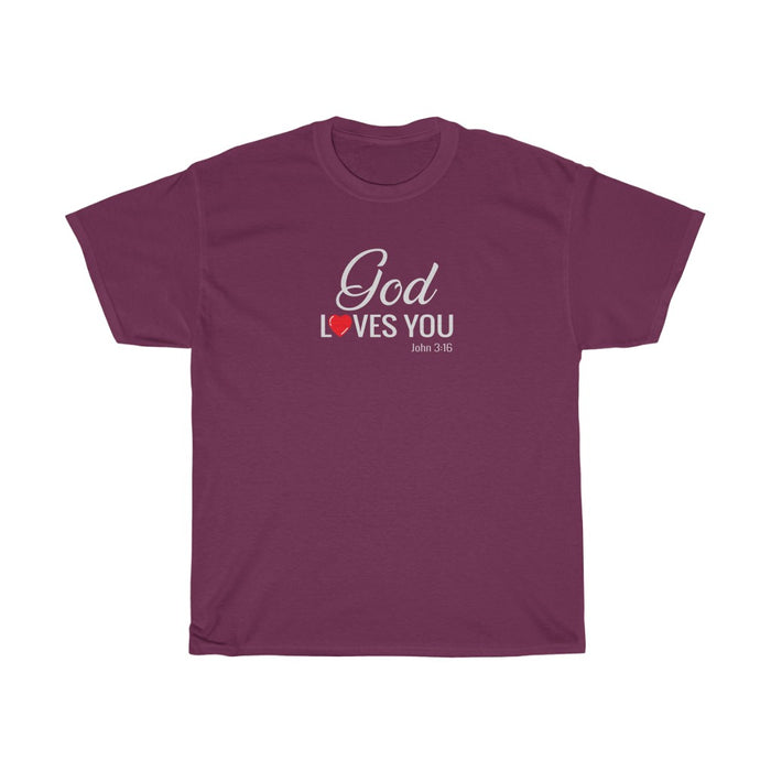 God Loves You Women Unisex Heavy Cotton Tee