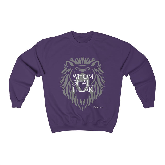 Whom Shall I Fear Christian Faith Based Crewneck Sweater