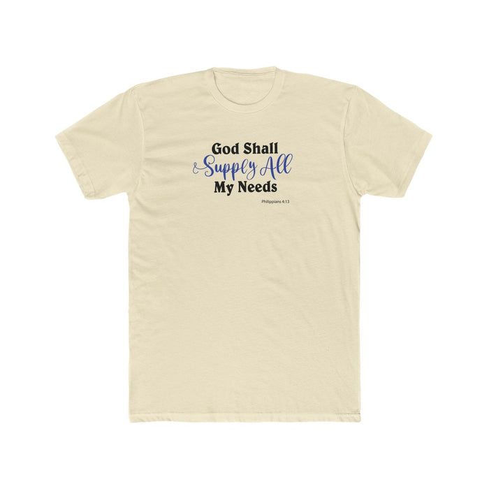 God Shall Supply All My Needs Men's Cotton Crew Tee