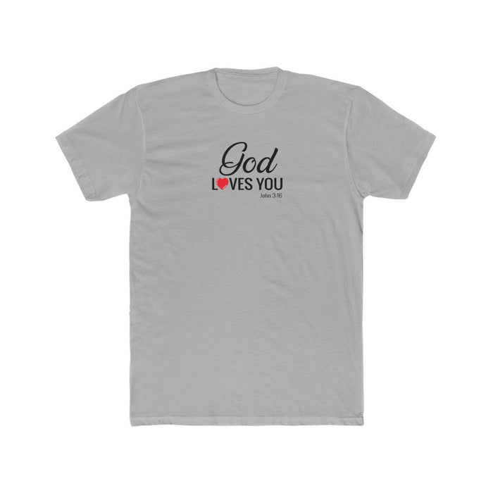 God loves You Men's Cotton Crew Tee