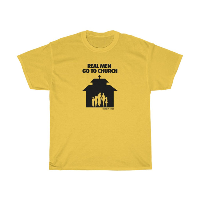 Real Men Go To Church Unisex Heavy Cotton Tee