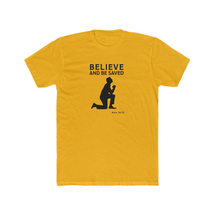 Believe And Be Saved Men's Cotton Crew Tee