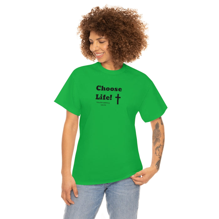 Choose Life 2.0 Women Unisex Heavy Cotton Tee