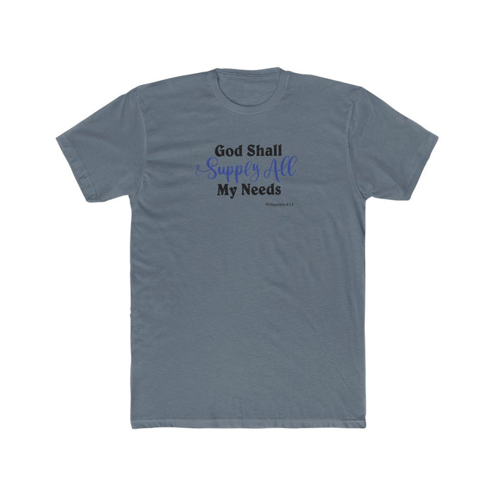 God Shall Supply All My Needs Men's Cotton Crew Tee