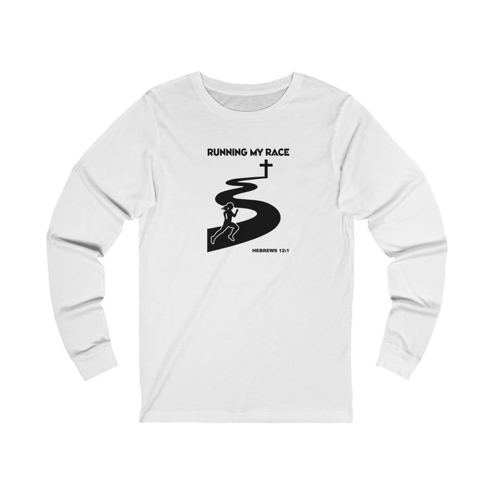 Running My Race Women Unisex Jersey Long Sleeve Tee