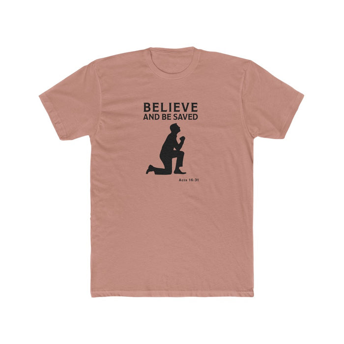 Believe And Be Saved Men's Cotton Crew Tee