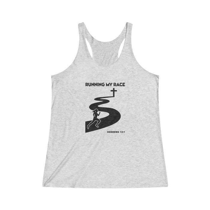 Running My Race Women's Tri-Blend Racerback Tank