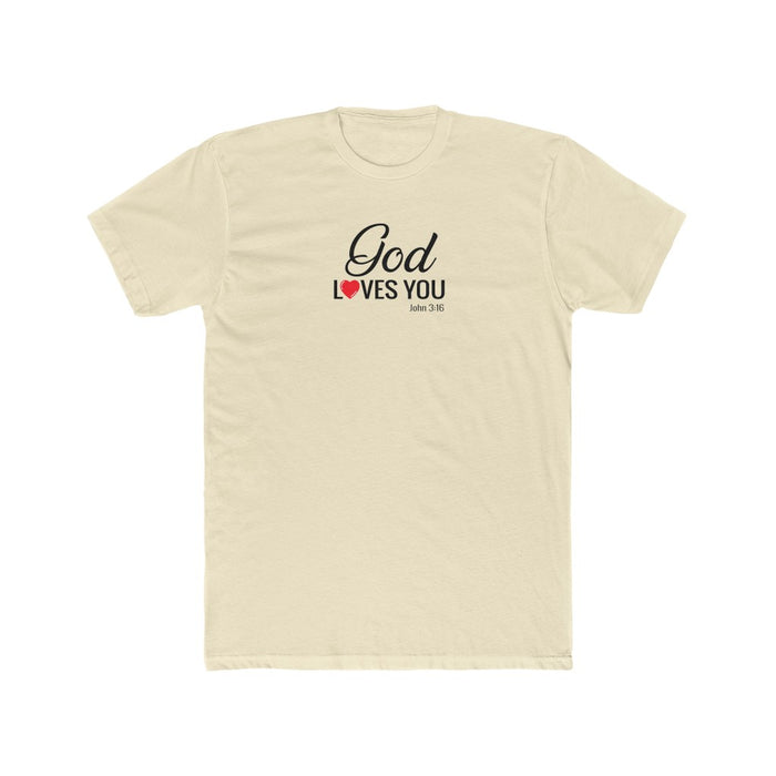 God loves You Men's Cotton Crew Tee