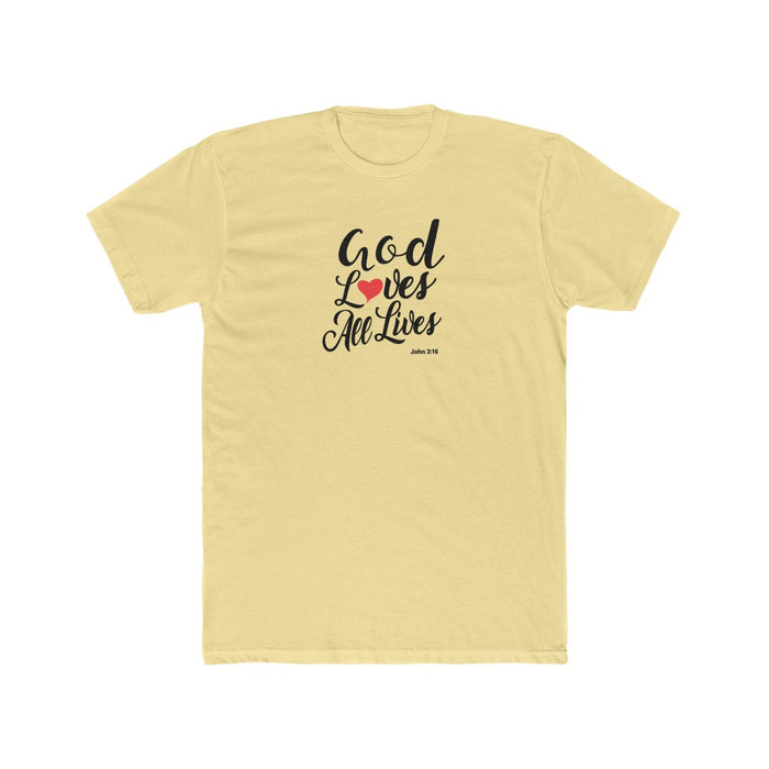 God Loves All Lives Men's Cotton Crew Tee