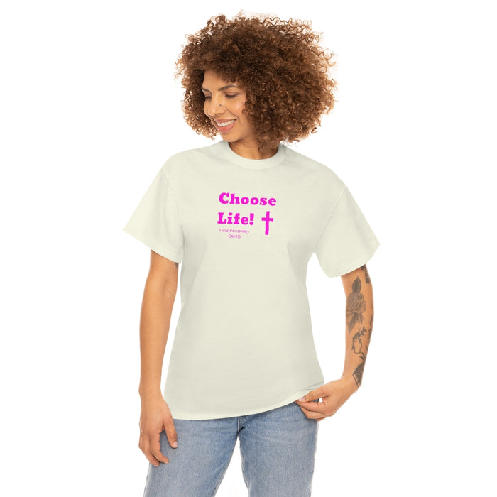 Choose Life 2.0 Women Unisex Heavy Cotton Tee