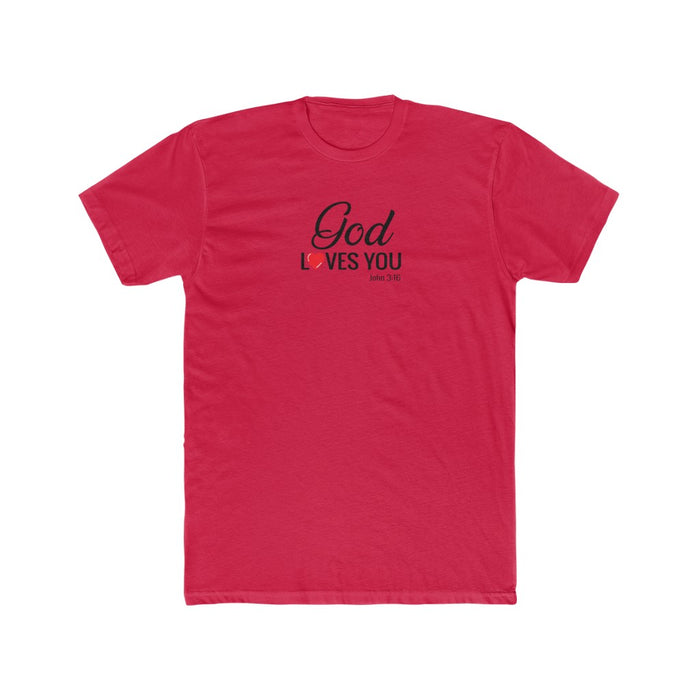 God loves You Men's Cotton Crew Tee