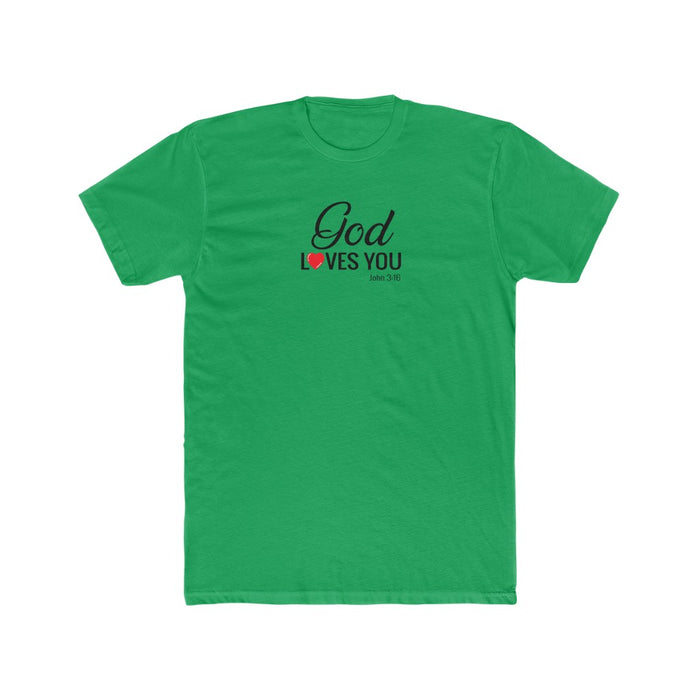 God loves You Men's Cotton Crew Tee