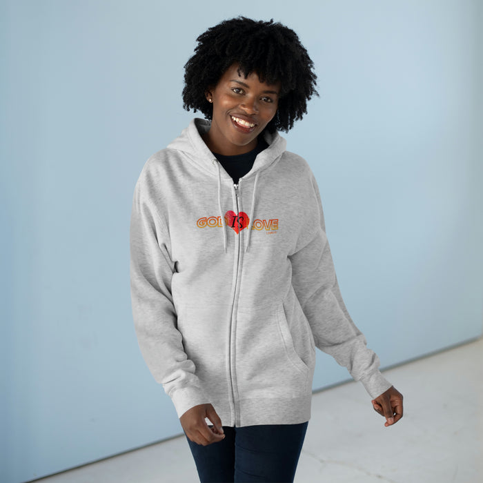 God is Love Women’s Unisex Premium Full Zip Hoodie