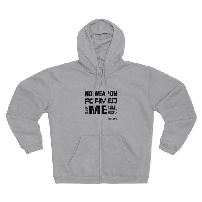 No Weapon Men Unisex Hooded Zip Sweatshirt