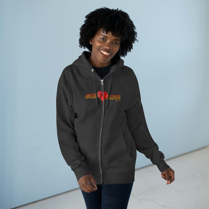 God is Love Women’s Unisex Premium Full Zip Hoodie