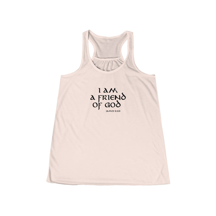 I Am A Friend Of God Women's Flowy Racerback Tank