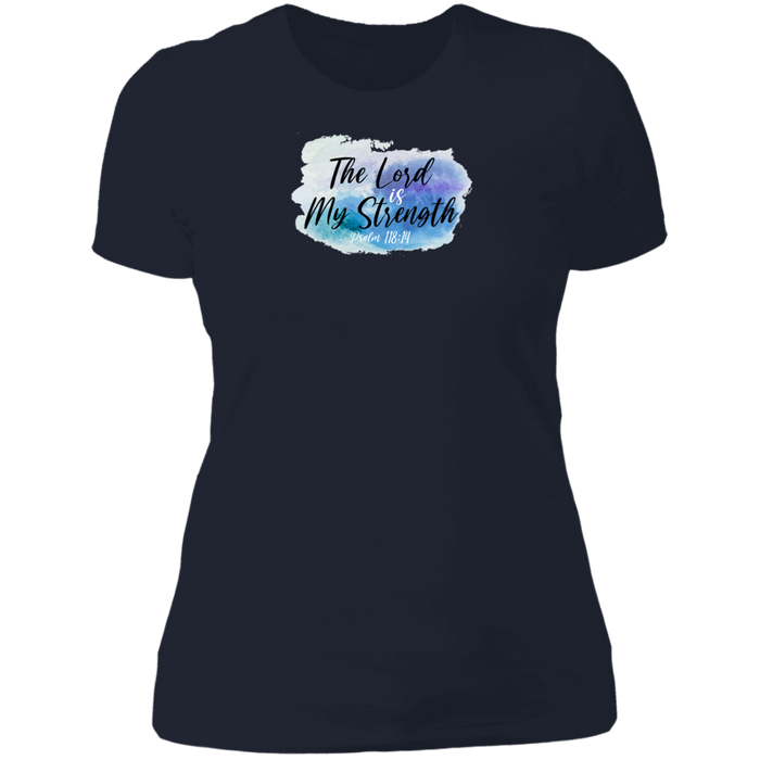 The Lord is My Strength Ladies Boyfriend Tee