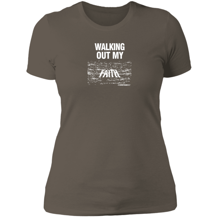 Walking Out My Faith Ladies Boyfriend Tee