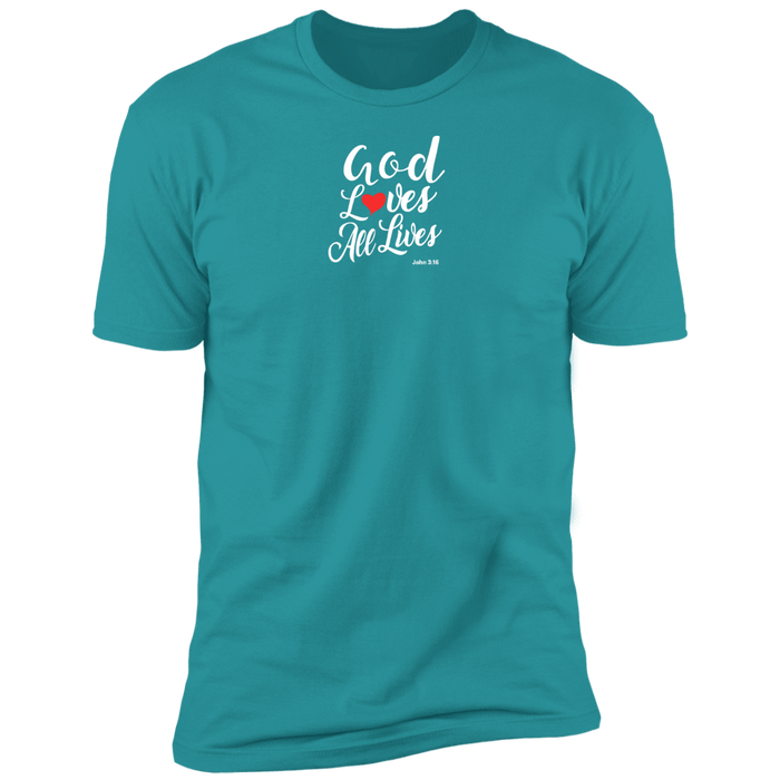 God Loves All Lives Men’s Premium Short Sleeve Tee Shirt